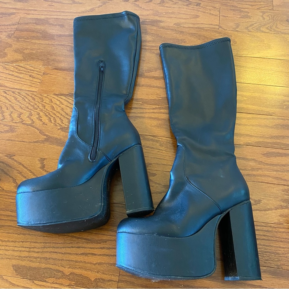Jeffrey Campbell Black Platform Boots